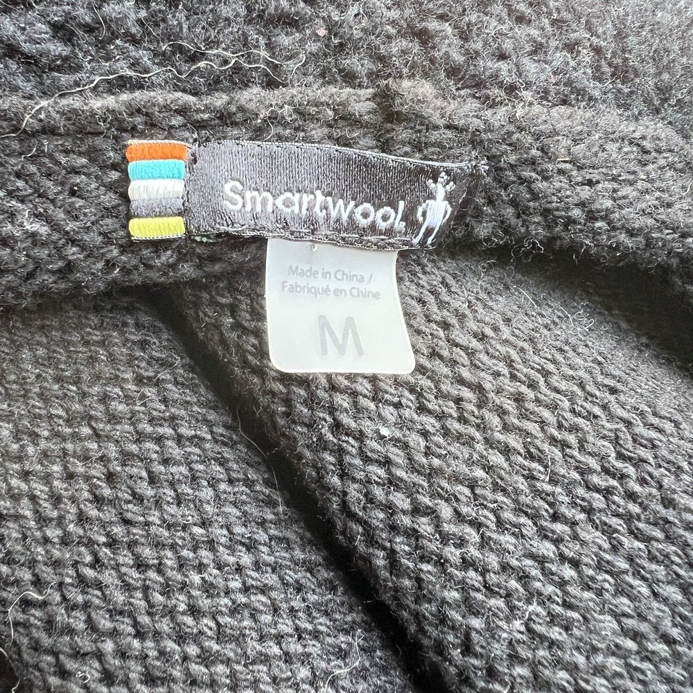 Smartwool Womens Funnel neck Sweater Sz Medium‎ Lodge Black Wool Blend SW016478 - Picture 9 of 15